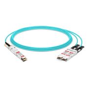 15m (49ft) Generic Compatible 200G QSFP-DD to 2 x 100G QSFP28 Active Optical Breakout Cable This picture is about fr.