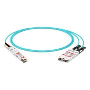 Customized 200G QSFP-DD to 2 x 100G QSFP28 Active Optical Breakout Cable This picture is about de.