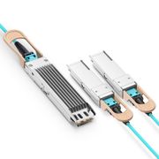 10m (33ft) NVIDIA/Mellanox MFA7U10-H010 Compatible 400G OSFP Finned Top to 2 x 200G QSFP56 InfiniBand HDR Active Optical Breakout Cable for Quantum-2 Switches and ConnectX-6 HCA This picture is about 99.