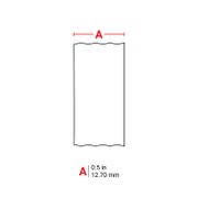 Etiquetas de panel de 0,5 pulg. de ancho por 252 pulg. de largo con cinta para impresoras M210 y M211, negro sobre blanco Esta imagen trata sobre M21-500-423.