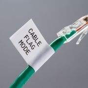 Etiquetas de nylon de 0,375 pulg. de ancho x 192 pulg. de largo con cinta para impresoras M210 y M211, negro sobre blanco Esta imagen trata sobre M21-375-499.