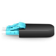 This picture is about LC/UPC Duplex PVC (OFNR) OM4 50/125 Multimode Fiber Loopback Module.