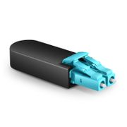 This picture is about LC/UPC Duplex PVC (OFNR) OM4 50/125 Multimode Fiber Loopback Module.