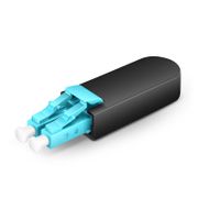 This picture is about LC/UPC Duplex PVC (OFNR) OM4 50/125 Multimode Fiber Loopback Module.