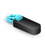 This picture is about LC/UPC Duplex PVC (OFNR) OM4 50/125 Multimode Fiber Loopback Module.