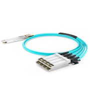 10m(33ft) 汎用互換 200G QSFP-DD ～ 8x 25G SFP28アクティブ光