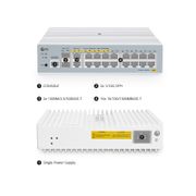 S3100-16TMS-P, 16-Port Gigabit Ethernet L2+ PoE+ Switch, 6 x PoE+ Ports, 2 x 5Gb PoE+ Ports@125W, 10 x 1Gb RJ45, with 2 x 10Gb SFP+ Uplinks, Broadcom Chip, Fanless<br/> This picture is about .