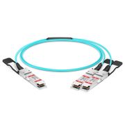5m (16ft) Netgear Compatible 100G QSFP28 to 2x50G QSFP28 Active Optical Breakout Cable This picture is about 1.