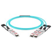 10m (33ft) HW Compatible 100G QSFP28 to 2x50G QSFP28 Active Optical Breakout Cable This picture is about 1.
