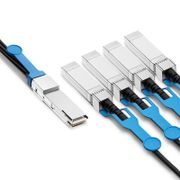 3m (10ft) Extreme Networks Compatible 100G QSFP28 to 4 x 25G SFP28 Active Direct Attach Copper Breakout Cable This picture is about 4.