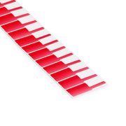 0.94in.W x 2.75in.L Printable P-Flag Labels, PET, Reel, Red, 1000Labels/Roll This picture is about Printable P-Flag Labels.
