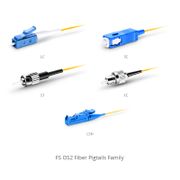 1,5m (5ft) Pigtail à Fibre Optique LC UPC 12 Fibres OS2 Monomode Faisceau PVC (OFNR) 0,9mm Cette image concerne FS12SM-LCU-BP-1.5M-PVC.
