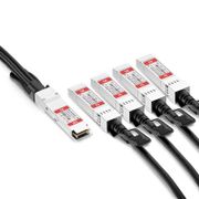 5m (16ft) HW QSFP-4SFP10G-CU5M Compatible 40G QSFP+ to 4 x 10G SFP+ Passive Direct Attach Copper Breakout Cable This picture is about w.