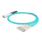 10m (33ft) Cisco Compatible 100G QSFP28 to 4 Duplex LC Active Optical Breakout Cable This picture is about 1.
