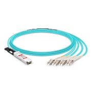 20m (66ft) Arista Networks Compatible 100G QSFP28 to 4 Duplex LC Active Optical Breakout Cable This picture is about 1.