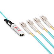 25m (82ft) Brocade Compatible 100G QSFP28 to 4 Duplex LC Active Optical Breakout Cable This picture is about 1.