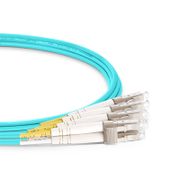 25m (82ft) NVIDIA/Mellanox Compatible 100G QSFP28 to 4 Duplex LC Ethernet Active Optical Breakout Cable This picture is about .