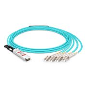 50m (164ft) Extreme Networks Compatible 100G QSFP28 to 4 Duplex LC Active Optical Breakout Cable This picture is about 1.