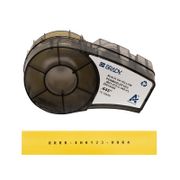 Etiquetas termorretráctiles para cables de 0,375 pulgadas de diámetro x 84 pulgadas de largo con cinta para impresoras M210 y M211, etiqueta continua/cartucho, negro sobre amarillo Esta imagen trata sobre M21-375-C-342-YL.