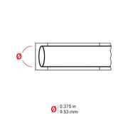 Etiquetas termorretráctiles para cables de 0,375 pulgadas de diámetro x 84 pulgadas de largo con cinta para impresoras M210 y M211, etiqueta continua/cartucho, negro sobre amarillo Esta imagen trata sobre M21-375-C-342-YL.