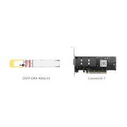 NVIDIA/Mellanox MMS4X00-NS400 Compatible 400GBASE-DR4 OSFP Flat Top PAM4 1310nm 500m DOM MPO-12/APC SMF InfiniBand NDR Optical Transceiver Module for ConnectX-7 HCA This picture is about OSFP-DR4-400G-FL.