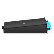 FHD® LC Splice Cassette with Pigtails, 12 Fibers OM4 Multimode, 6 x LC UPC Duplex (Aqua), 0.3dB Max. This picture is about .