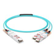 10m (33ft) NVIDIA/Mellanox MFA7U10-H010 Compatible 400G OSFP Finned Top to 2 x 200G QSFP56 InfiniBand HDR Active Optical Breakout Cable for Quantum-2 Switches and ConnectX-6 HCA This picture is about 1.
