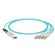 5m (16ft) Generic Compatible 40G QSFP+ to 4 Duplex LC Active Optical Breakout Cable This picture is about 5.