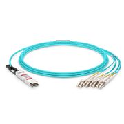 20m (66ft) H3C QSFP-8LC-D-AOC-20M Compatible 40G QSFP+ to 4 Duplex LC Active Optical Breakout Cable This picture is about H.