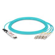 30m (98ft) HW QSFP-8LC-AOC30M Compatible 40G QSFP+ to 4 Duplex LC Active Optical Breakout Cable This picture is about w.