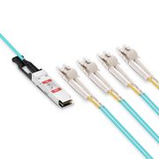 25m (82ft) NVIDIA/Mellanox Compatible 100G QSFP28 to 4 Duplex LC Ethernet Active Optical Breakout Cable This picture is about 2.