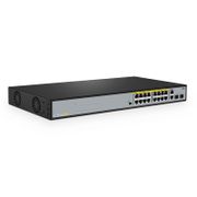 S2500L-18T2F-P, 18-Port Gigabit Ethernet L2 Unmanaged PoE+ Switch, 16 x PoE+ Ports@240W, 2 x 1Gb RJ45, with 2 x 1Gb SFP Uplinks, Desktop/Rackmount This picture is about .