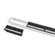 FDMP Cat6 Unshielded Coupler Recessed Patch Panel, 24-Port, 1RU, Cable Management Bar Included This picture is about 5.