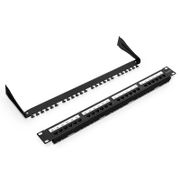 Cat6a 110-Style Unshielded Patch Panel, 24-Port, 1RU, Cable