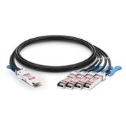 3m (10ft) NVIDIA/Mellanox Compatible 40G QSFP+ to 4 x 10G SFP+ Ethernet Active Direct Attach Copper Breakout Cable This picture is about 1.