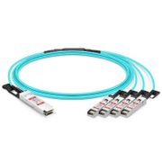 10m (33ft) 100G QSFP28 to 4 x 25G SFP28 Active Optical Breakout Cable for FS Switches This picture is about 1.