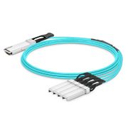 15m (49ft) HPE Aruba Compatible 100G QSFP28 to 4 x 25G SFP28 Active Optical Breakout Cable This picture is about 2.