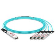 20m (66ft) Extreme Networks 10444 Compatible 100G QSFP28 to 4 x 25G SFP28 Active Optical Breakout Cable This picture is about 1.