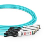 30m (98ft) HPE Aruba Compatible 100G QSFP28 to 4 x 25G SFP28 Active Optical Breakout Cable This picture is about 6.