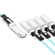 30m (98ft) Juniper Networks JNP-100G-AOCBO-30M Compatible 100G QSFP28 to 4 x 25G SFP28 Active Optical Breakout Cable This picture is about 4.