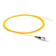 2m (7ft) Fiber Pigtail, ST UPC to Unterminated, Simplex, OS2 Single Mode, PVC (Unrated), 0.9mm, Yellow This picture is about .