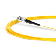2m (7ft) Fiber Pigtail, ST UPC to Unterminated, Simplex, OS2 Single Mode, PVC (Unrated), 0.9mm, Yellow This picture is about .