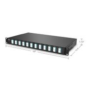 1U MTP® to LC Breakout Fiber Patch Panel, OM4 Multimode - FS.com