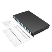 1U MTP® to LC Breakout Fiber Patch Panel, OM4 Multimode - FS.com