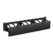 Horizontal Single Sided High Capacity Cable Manager, 2RU, Finger Duct with Cover, 4.56 in. Depth This picture is about 6.