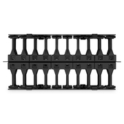 Horizontal Dual Sided High Capacity Cable Manager, 1RU, Finger Duct with Cover, 8.88 in. Depth Esta imagen trata sobre 4.