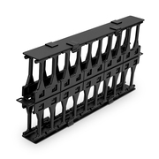 Horizontal Dual Sided High Capacity Cable Manager, 1RU, Finger Duct with Cover, 8.88 in. Depth Esta imagen trata sobre 2.