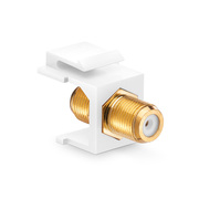 Feedthrough SyncEase™ F-Connector, Gold-Plated, White Housing Esta imagen trata sobre 1.