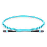 1m (3ft) MTP® Jumper, MTP®-12 UPC (Female) to MTP®-12 UPC (Female), 12 Fibers, Multimode (OM3), Plenum (OFNP), 0.35dB Max, Type B, Aqua This picture is about .