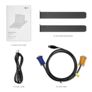 8ポート x1 User VGA 1U ラックマウント USB KVMスイッチ(19インチLED付き、VGAケーブル8本付属) この写真はKVM-080119に関するものです。